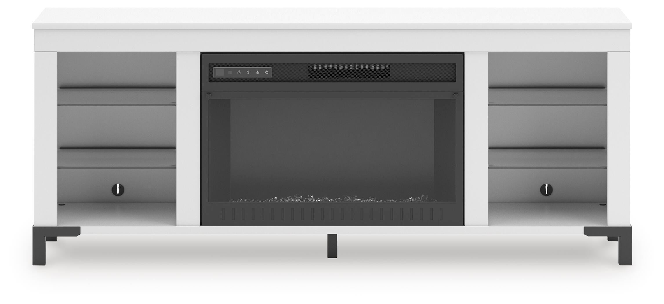 Brollevi 60" TV Stand with Electric Fireplace
