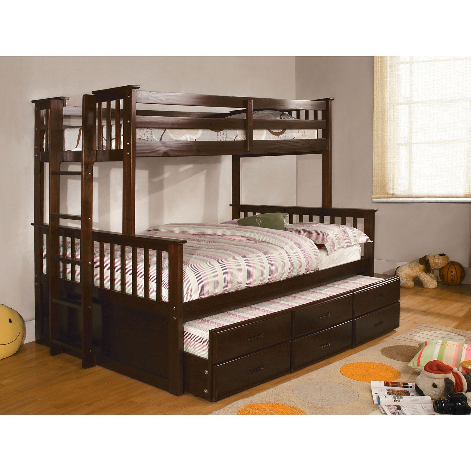 University I Dark Walnut Twin/Full Bunk Bed image