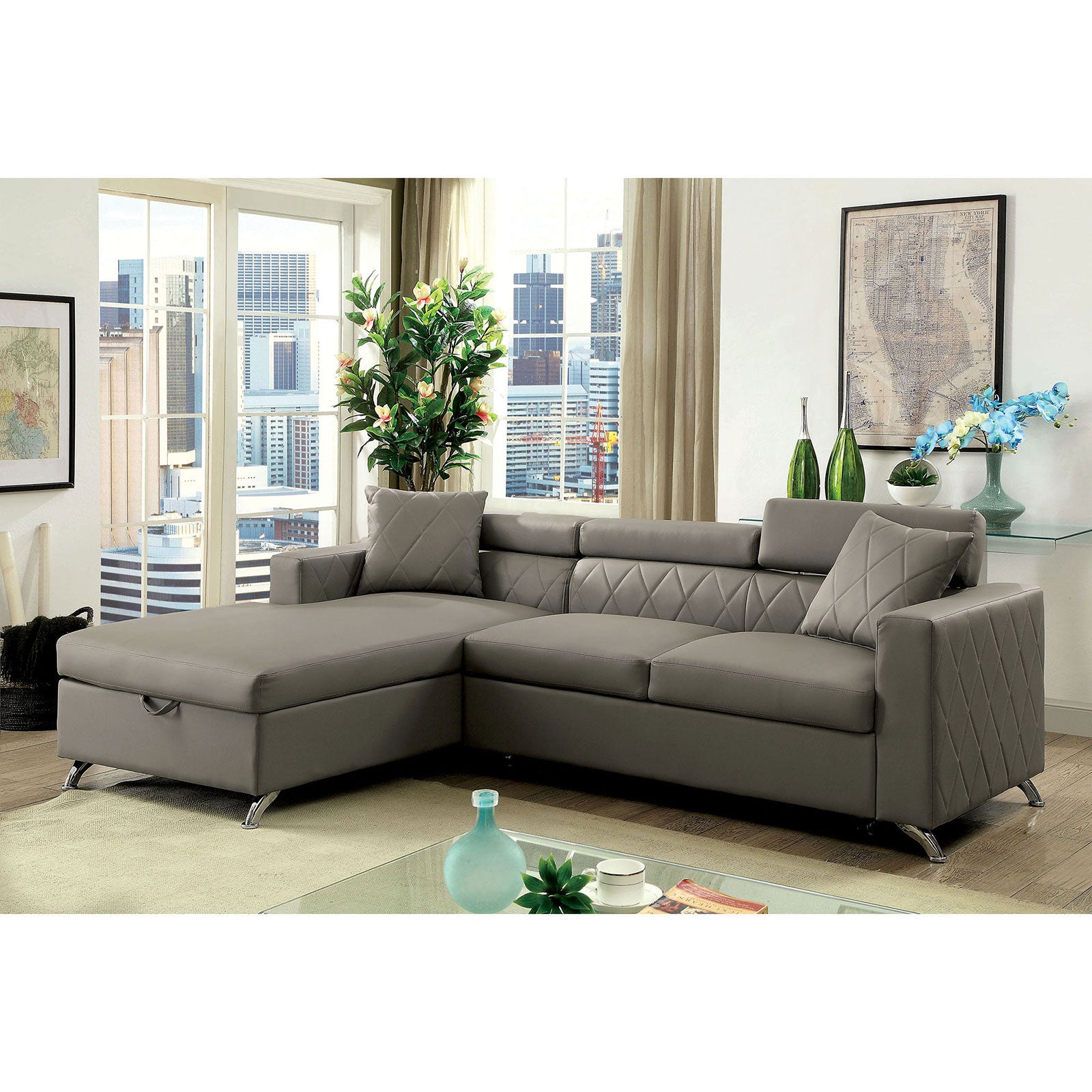 DAYNA Gray Sectional, Gray image