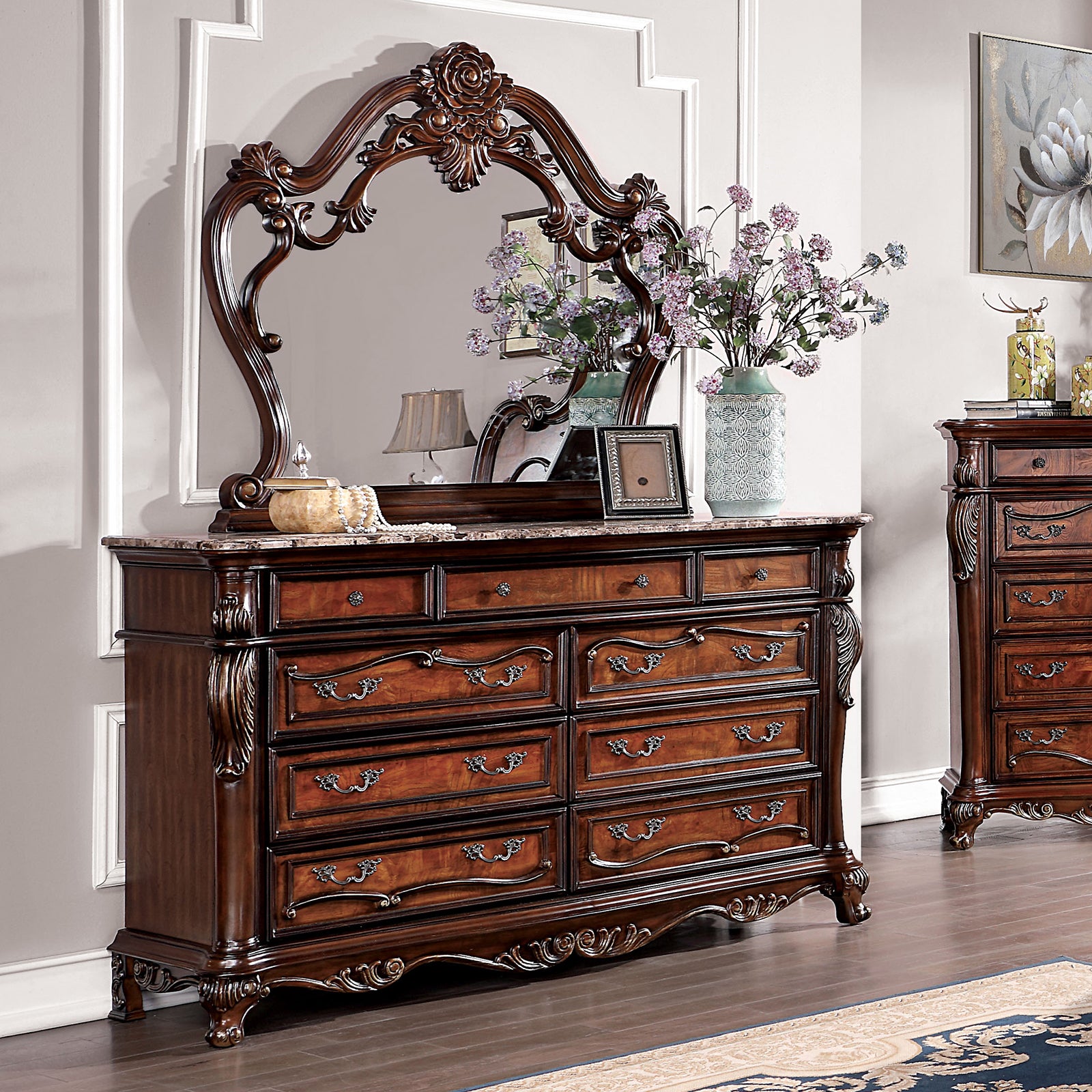 dresser for bedroom with mirror ROSEWOOD Dresser