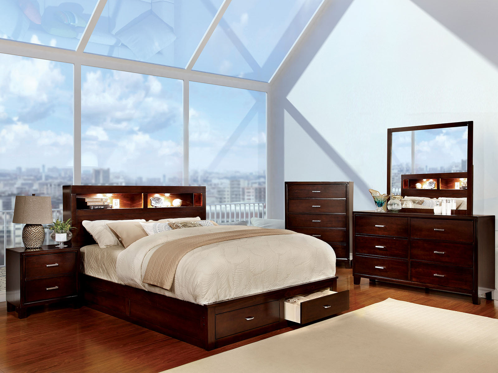 GERICO II Queen Bed, Brown Cherry image