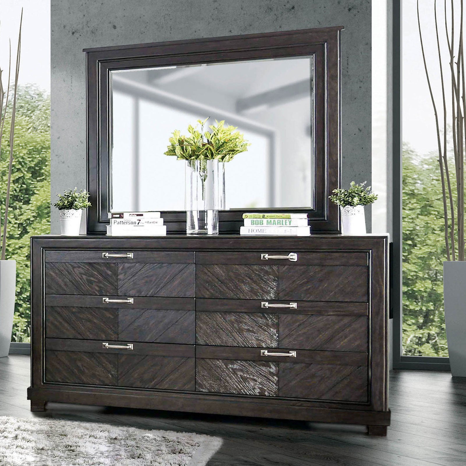 espresso dresser Cleo style and lasting function to your bedroom Furniture of America 7088D Espresso