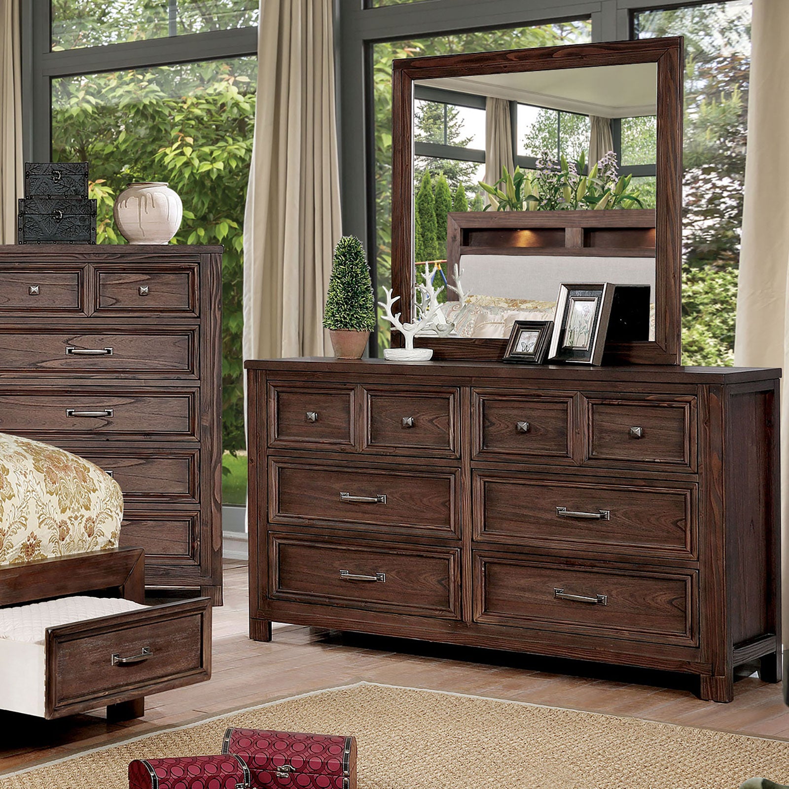 dark brown bedroom dresser Tywyn Dark Oak Dresser