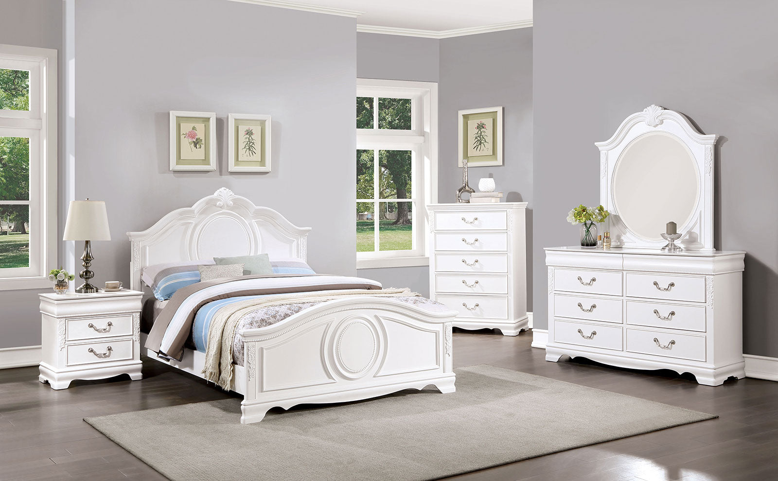 dresser bed ALECIA Full Bed, White