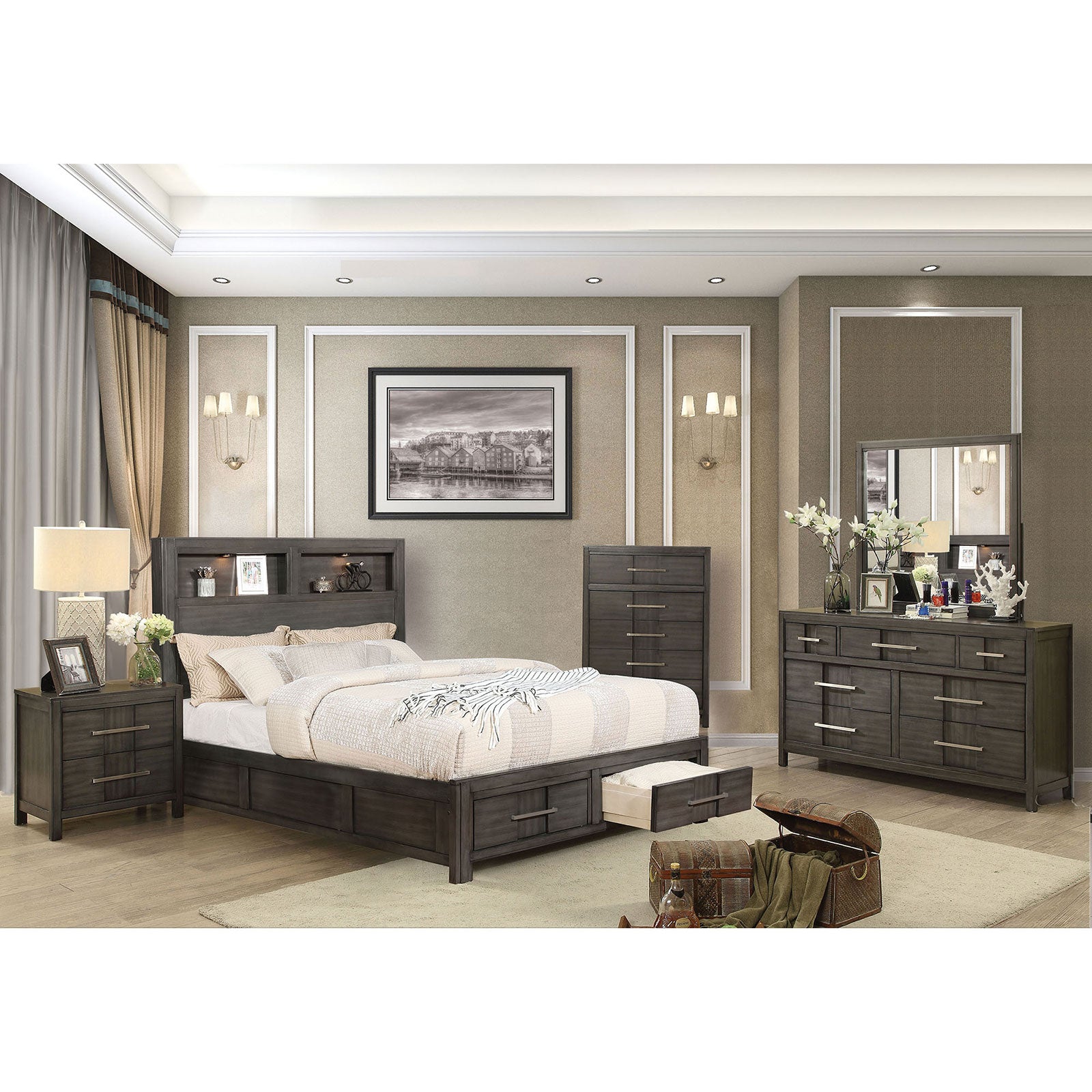 KARLA 5 Pc. Queen Bedroom Set w/ 2NS image