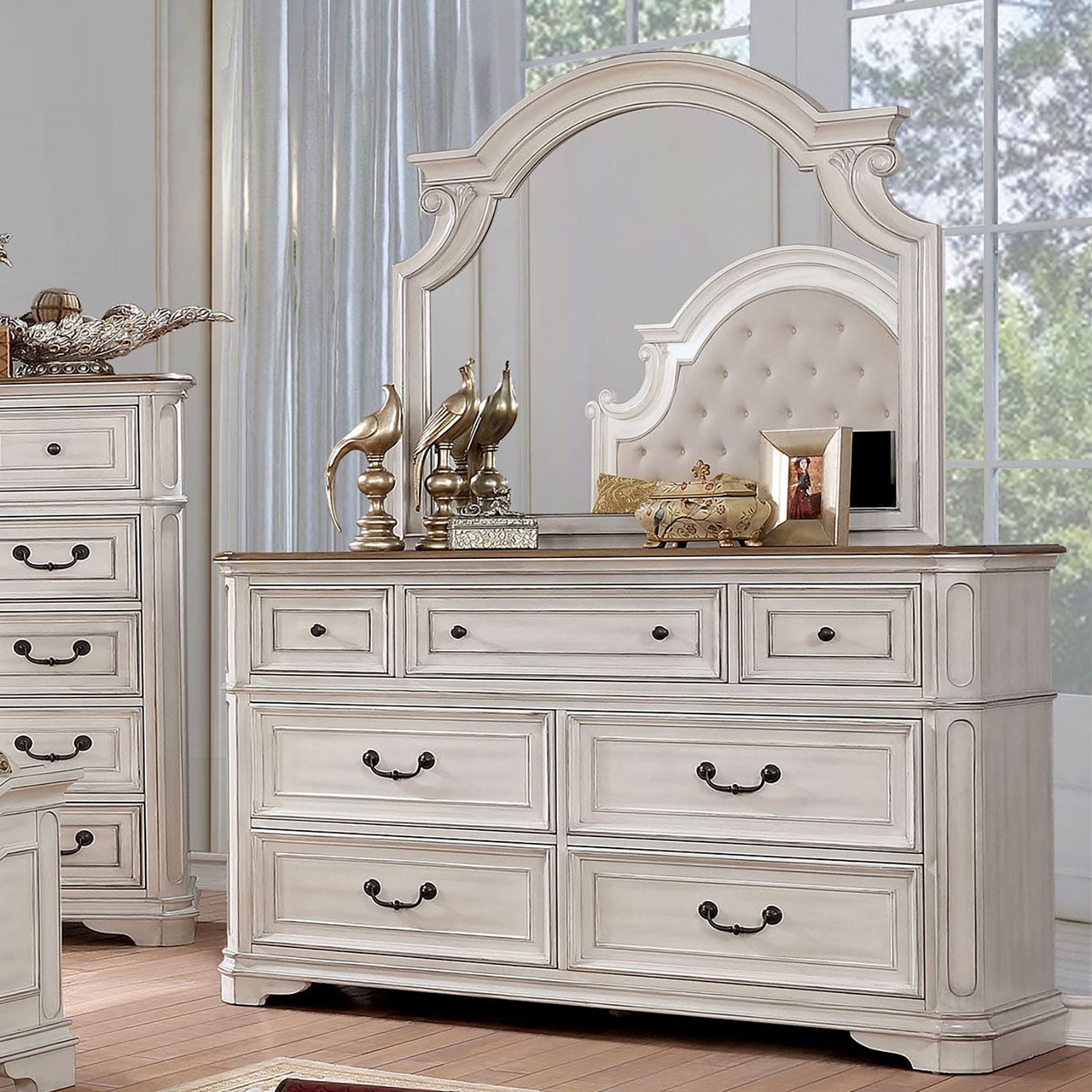 grey white washed dresser Light Grey Dresser 66"