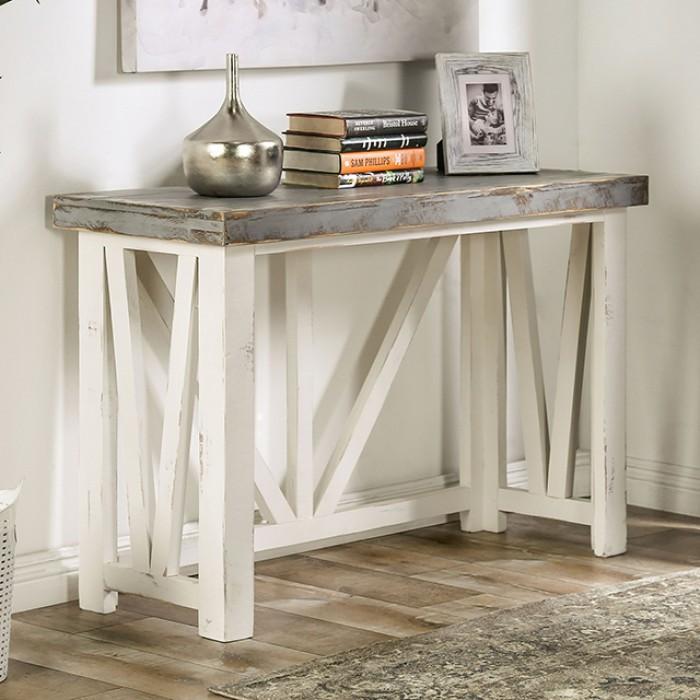 HALTON HILLS Sofa Table, Vintage Ivory/Weathered Gray image