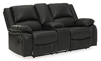 Calderwell Reclining Loveseat with Console