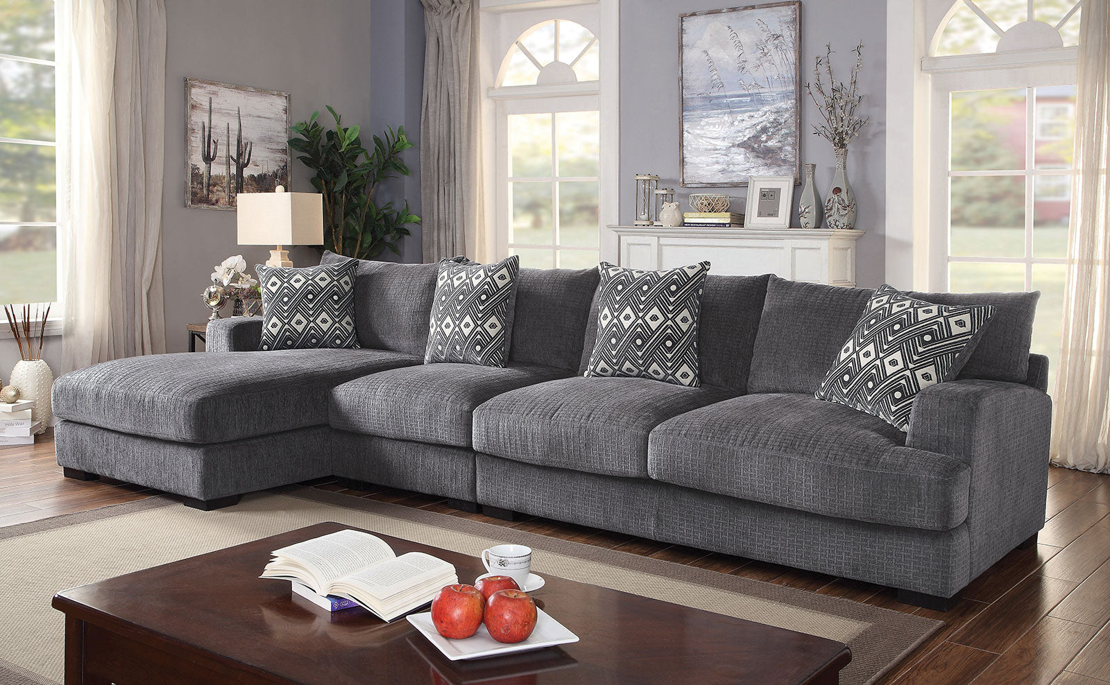 KAYLEE Large L-Shaped Sectional, Right Chaise