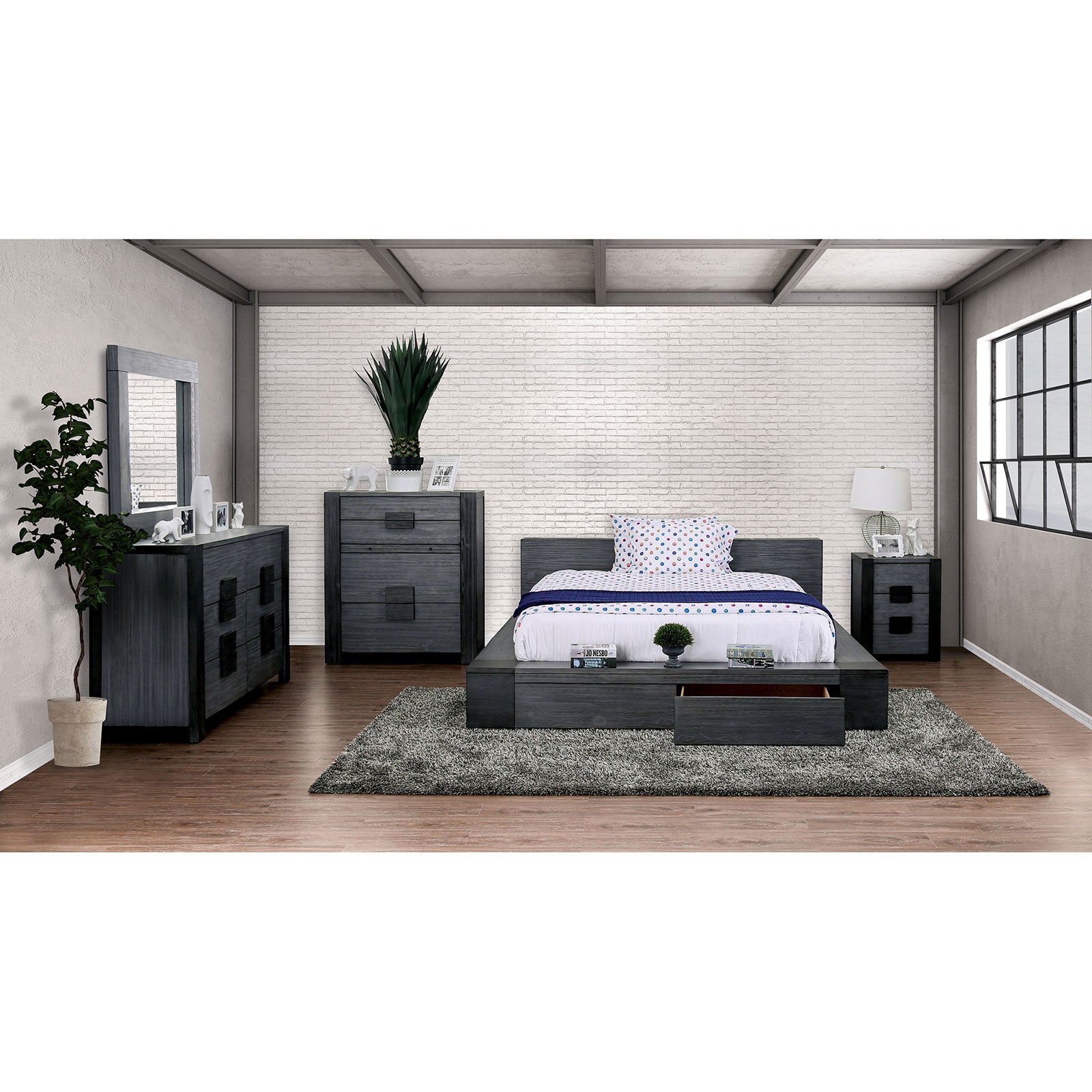 Janeiro Gray 4 Pc. Queen Bedroom Set
