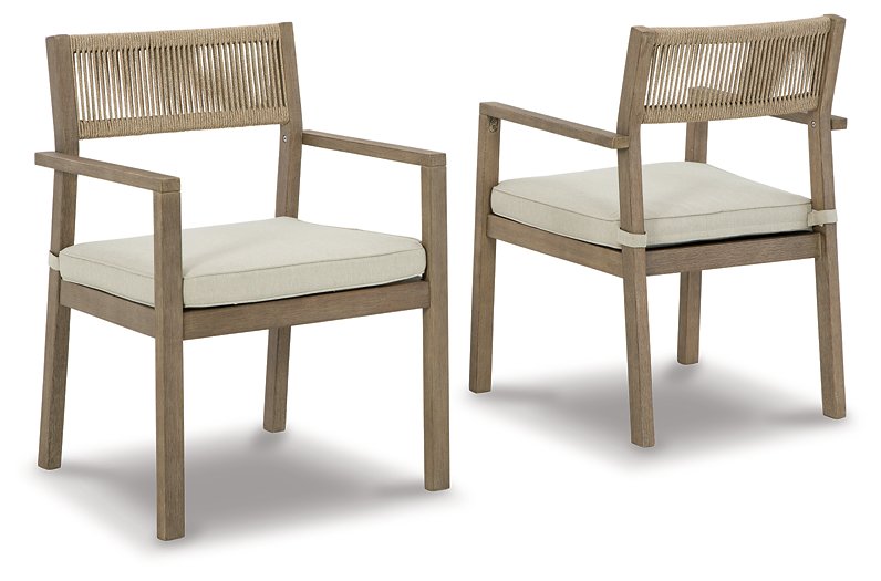 Aria Plains Arm Chair with Cushion (Set of 2)