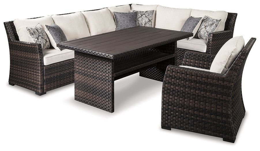 Easy Isle Easy Isle Nuvella 3 Piece Sectional with Coffee Table and Lounge Chair