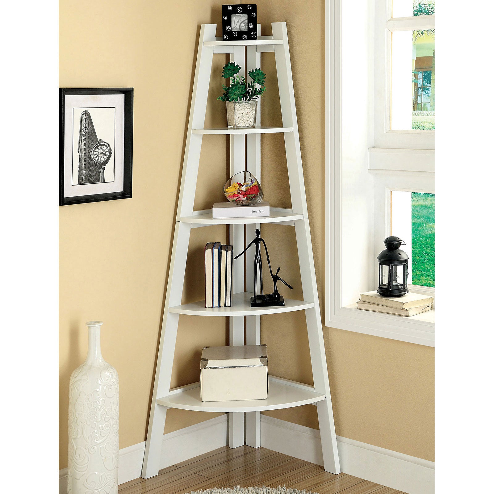 Lyss White Ladder Shelf image