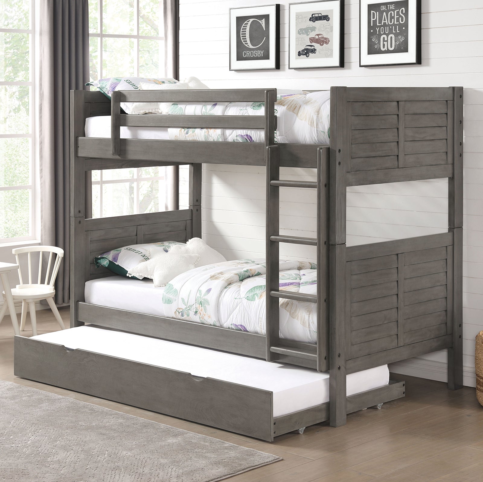 HOOPLE Twin/Twin Bunk Bed w/ Trundle image
