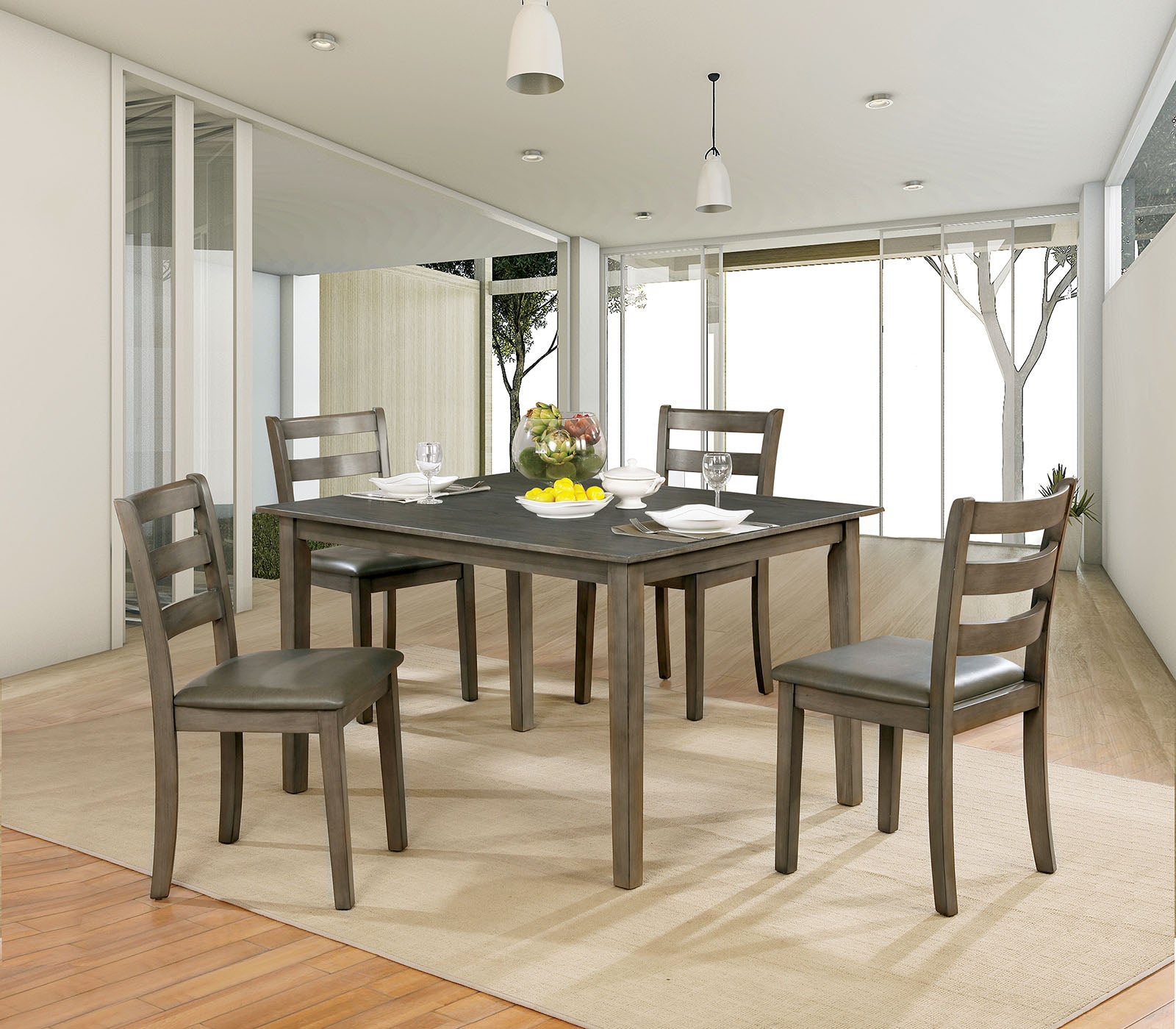 Marcelle Gray Dining Table Set image