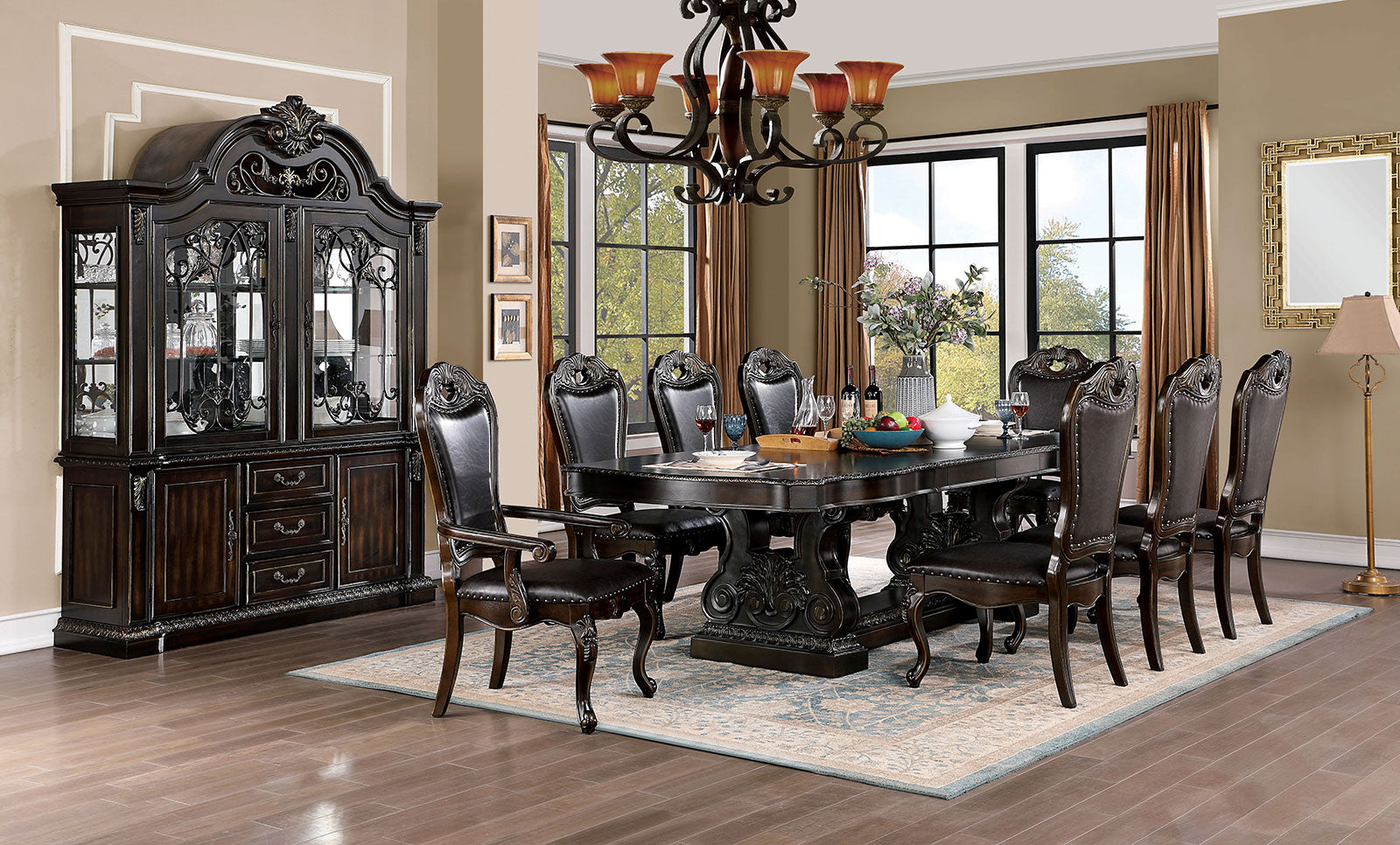LOMBARDY 7 Pc. Dining Table Set (2AC+4SC) image