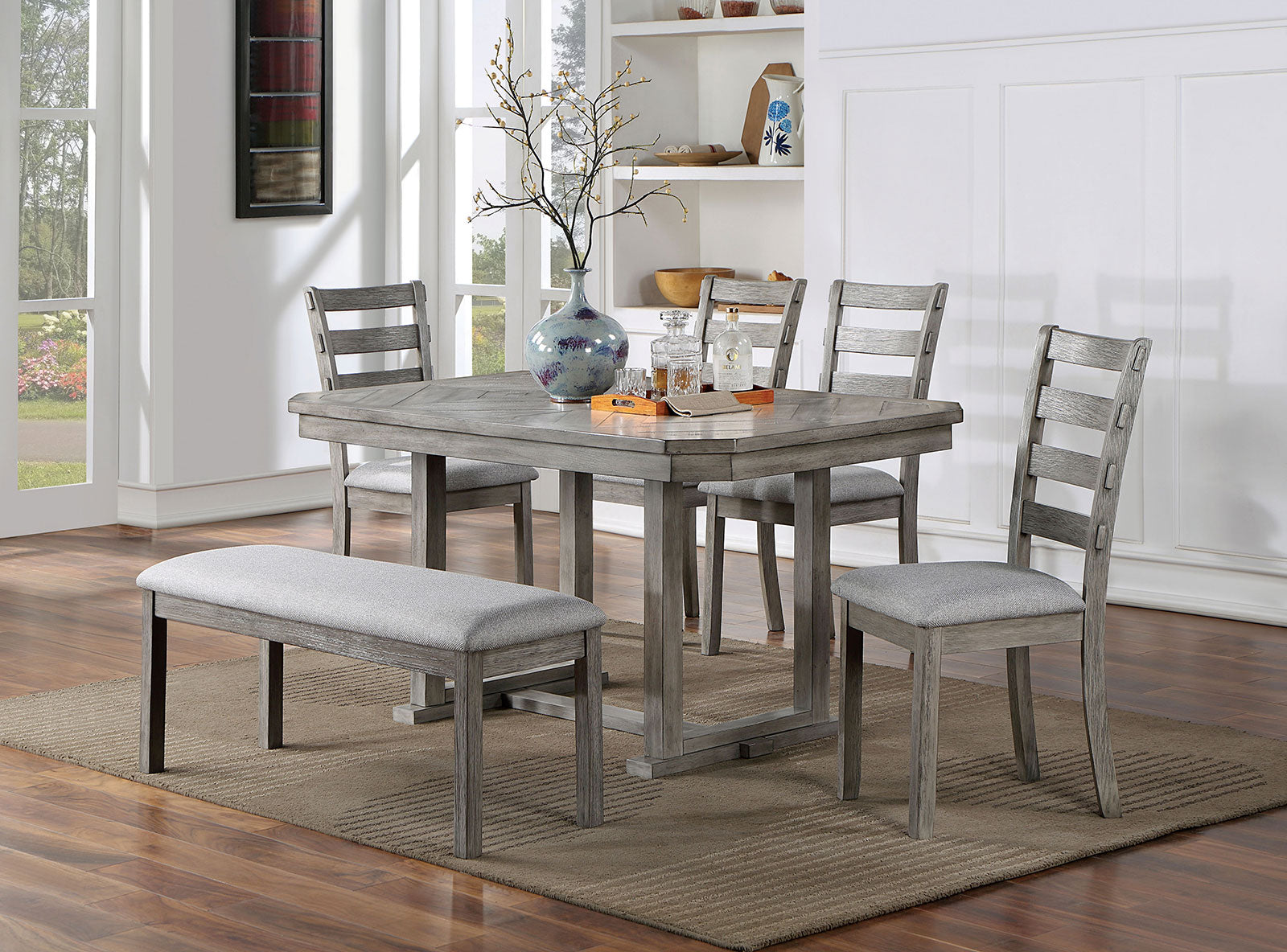 LAQUILA 6 Pc. Dining Table Set w/ Bench image
