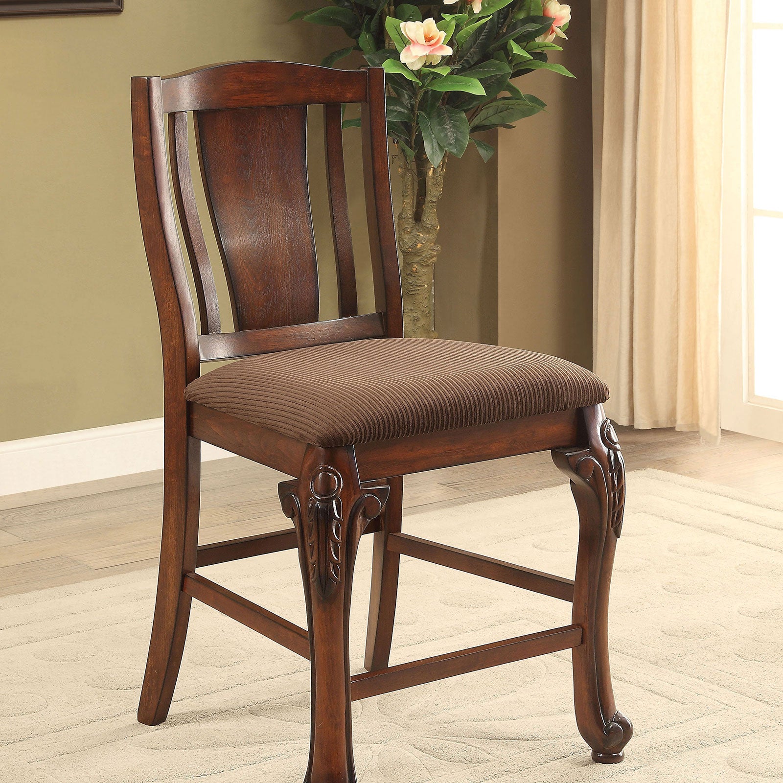 JOHANNESBURG Brown Cherry/Brown Counter Ht. Chair (2/CTN) image