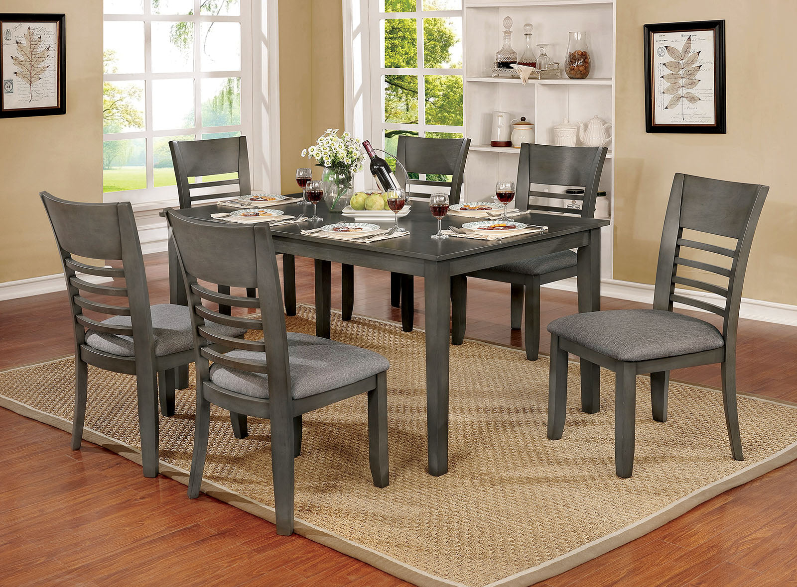 Hillsview Gray 7 Pc. Dining Table Set image