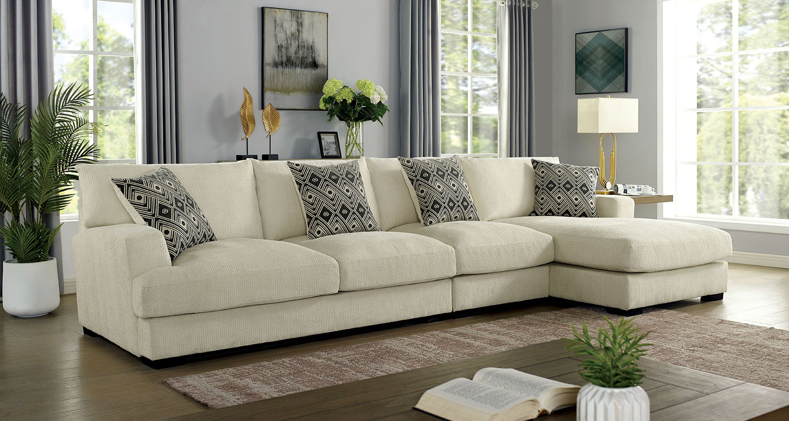 KAYLEE Large L-Shaped Sectional, Right Chaise image