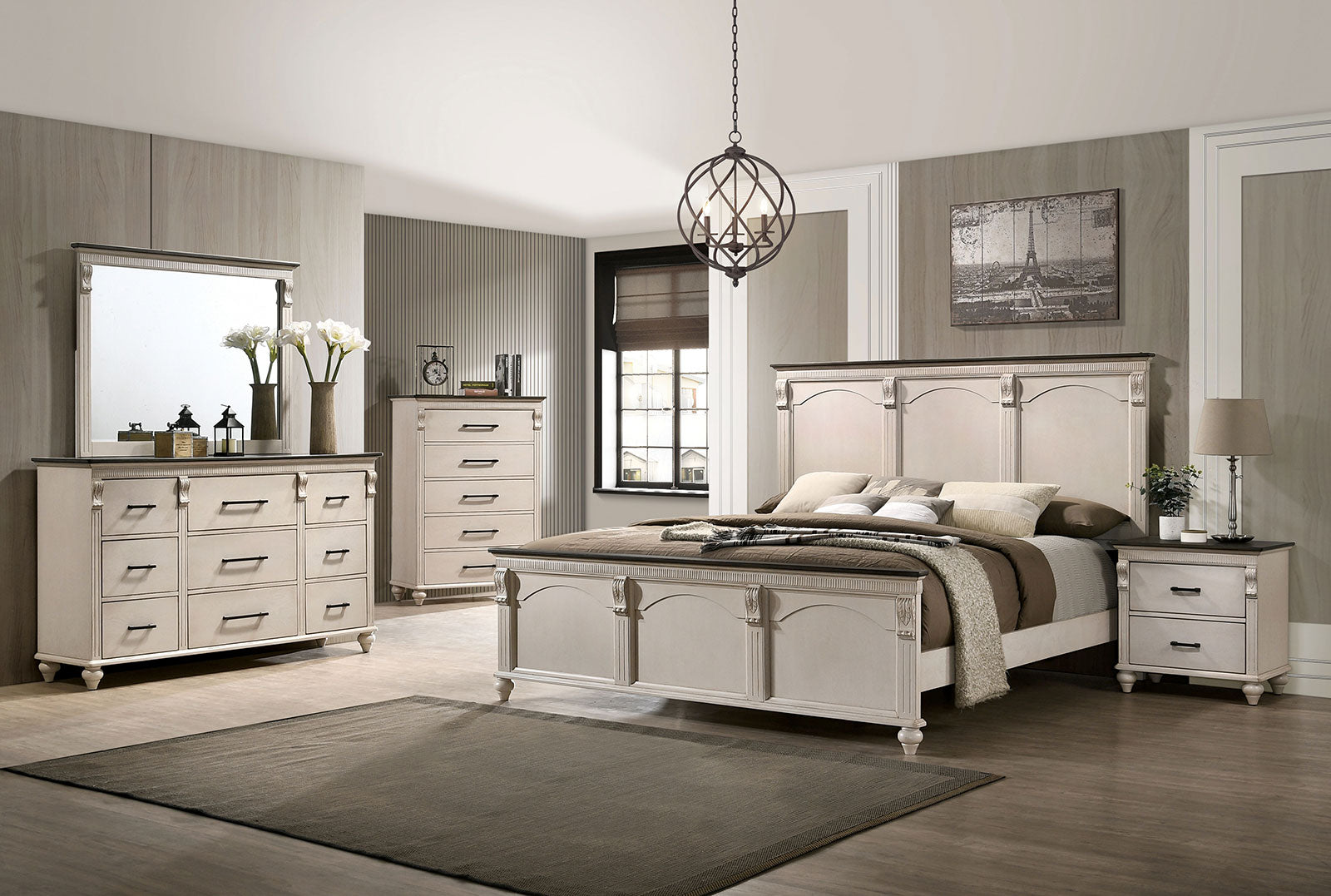 AGATHON Queen Bed + 1NS + Dresser + Mirror + Chest image