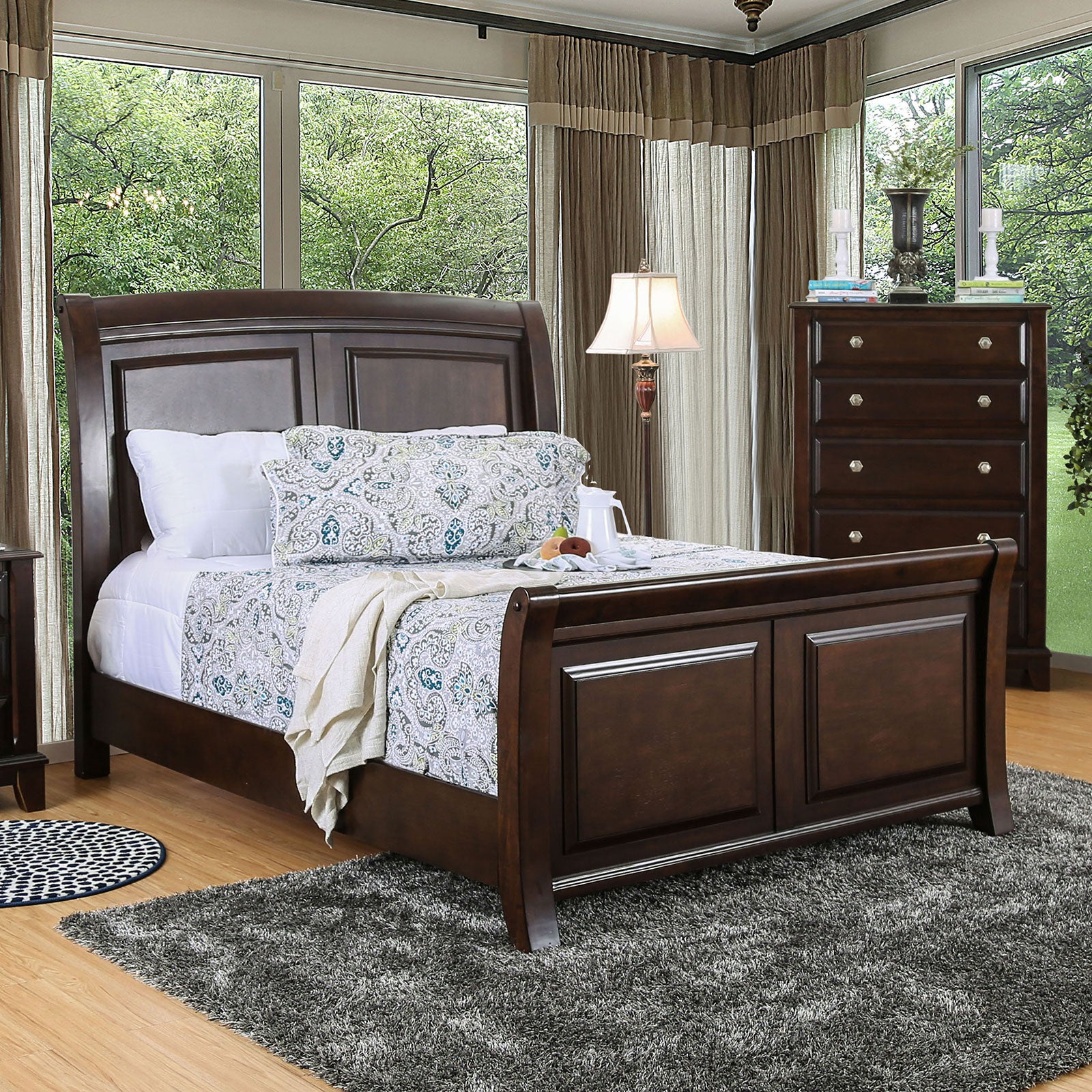 Litchville Brown Cherry Cal.King Bed image