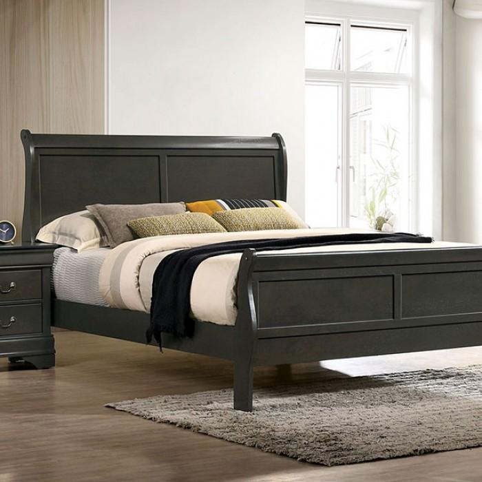 LOUIS PHILIPPE Cal.King Bed, Gray image