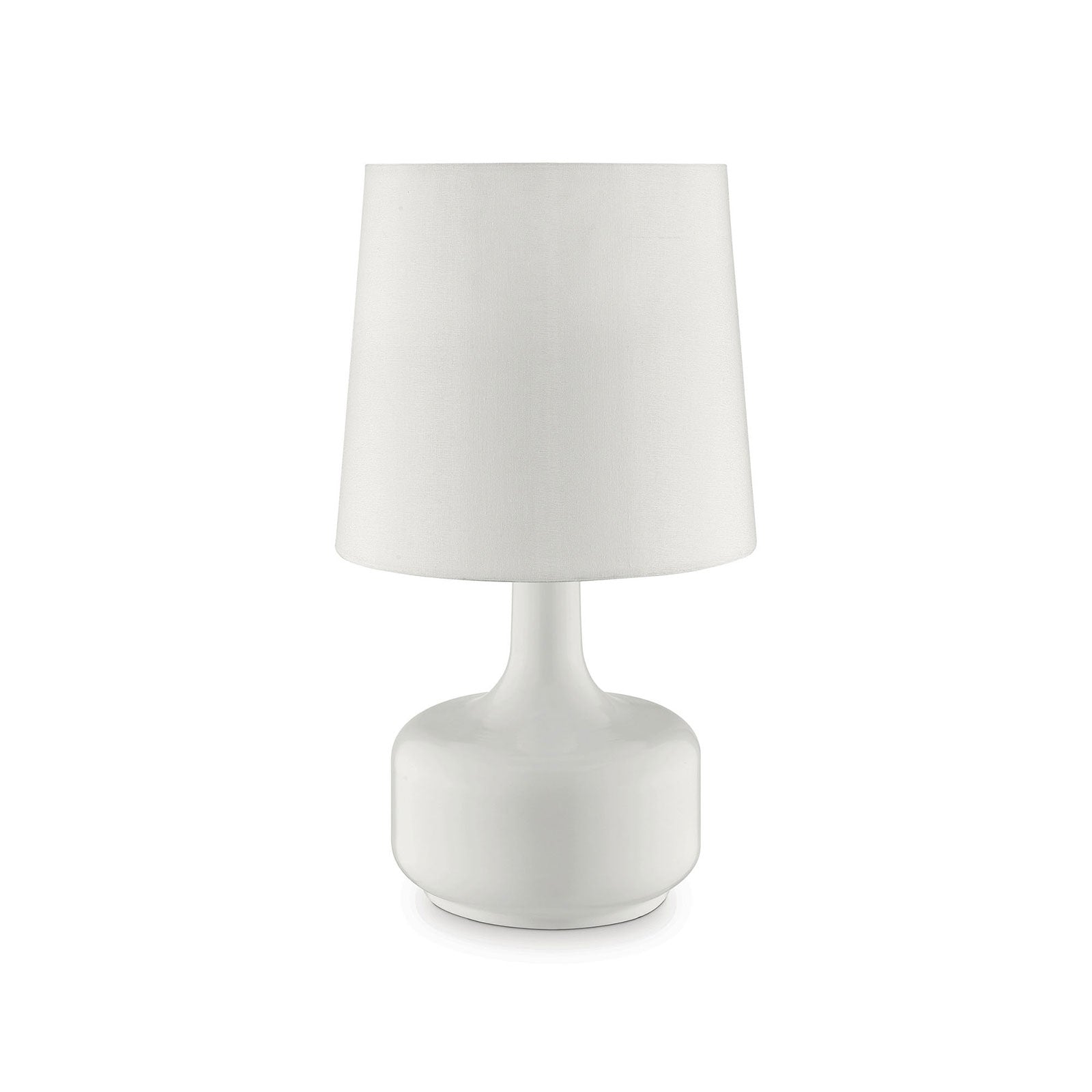 Farah White 17"H Glossy White Table Lamp image